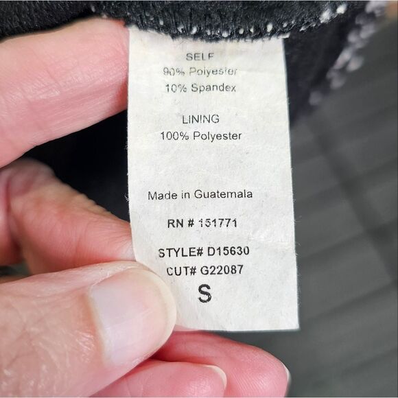 Hail3y:23 Black and White Tweed Style Fit and Flare Dress Size Small - Picture 6 of 9